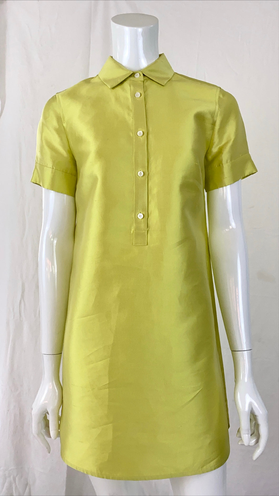 Chartreuse Shirt Dress