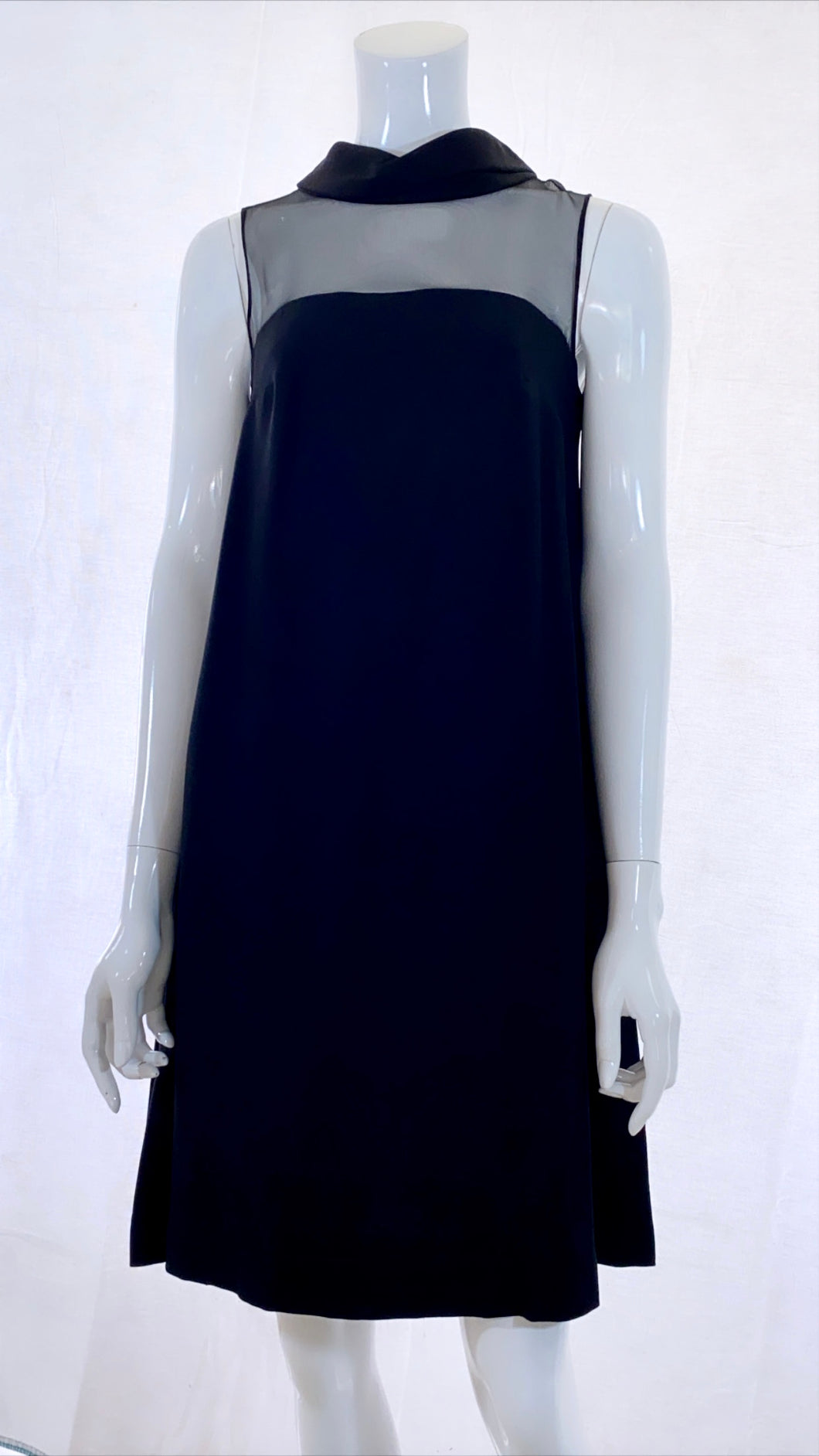 60s Black Sheer top Dress