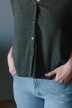 textured sleeveless blouse
