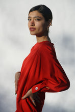 Vintage Red Button-back Dress